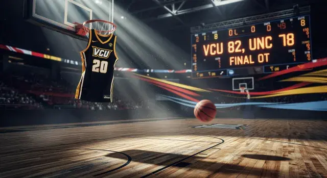 VCU rallies from 19-point deficit to defeat North Carolina 82-78 in overtime in NCAA first-round game