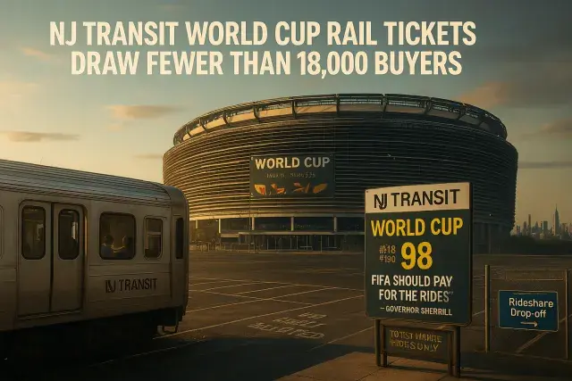 NJ Transit World Cup Rail Tickets Draw Fewer Than 18,000 Buyers