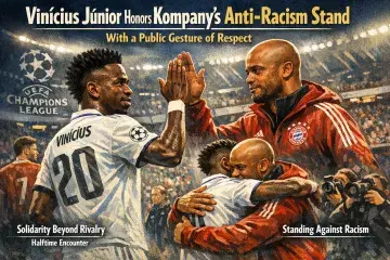Vinícius Júnior Honors Kompany's Anti-Racism Stand With a Public Gesture of Respect